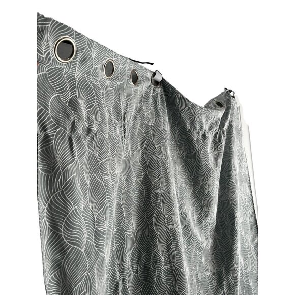 At Home Baby Blue Etched Grommet Curtain Panels Light Blue Shimmery 84" x 32" - Picture 5 of 7